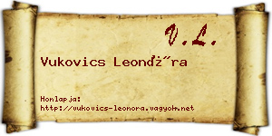 Vukovics Leonóra névjegykártya